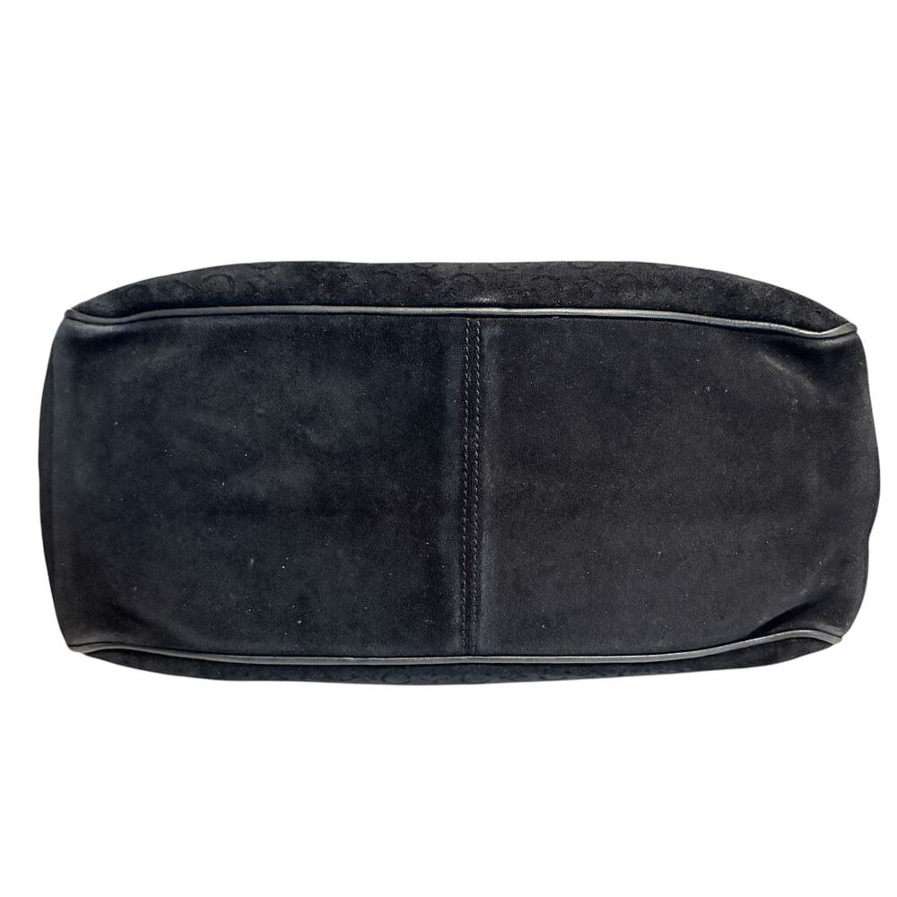 Céline Boogie Bag — Black C Macadam Monogram Suede-Silver Hardware Made in Italy - Picture 10 of 12